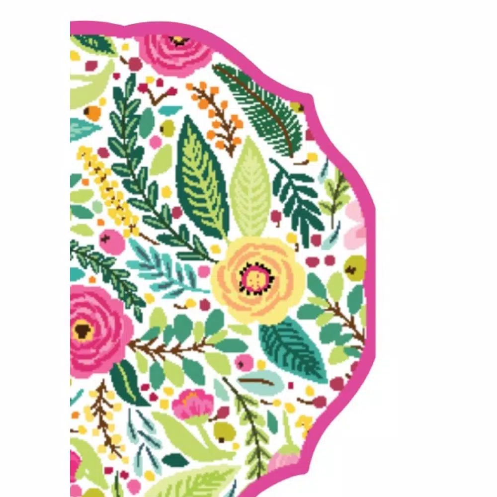 Disposable Tableware Sugar Plum Party Salad Plate Spring Blossoms (16-Piece) - Image 2