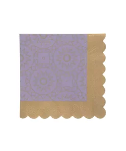 Disposable Tableware Sugar Plum Party Lunch Napkin Boho (32-Piece)