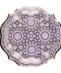 Disposable Tableware Sugar Plum Party Salad Plate Boho (16-Piece)