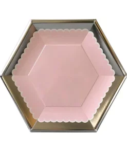 Disposable Tableware Sugar Plum Party Dinner Plate Confection (16-Piece)