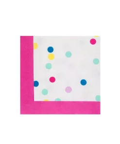 Disposable Tableware Sugar Plum Party Lunch Napkin Confetti (32-Piece)