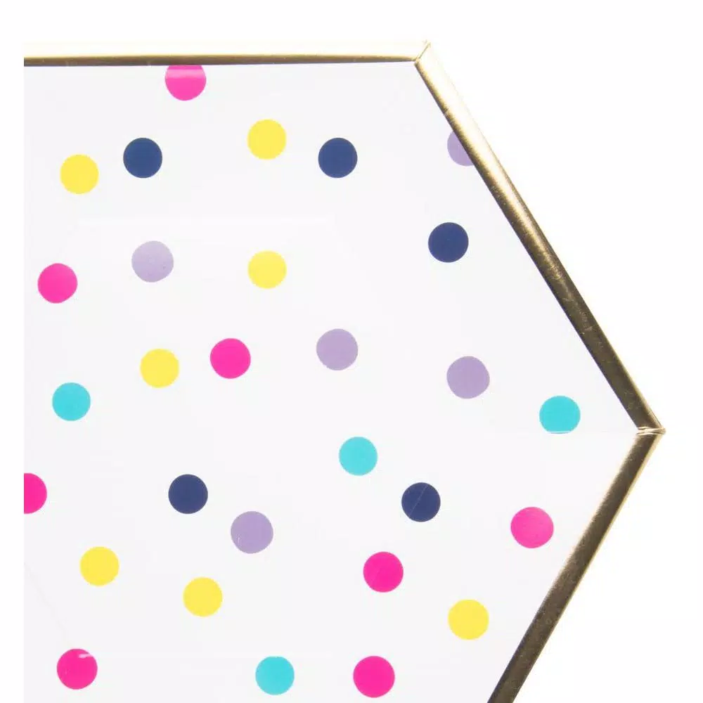 Disposable Tableware Sugar Plum Party Salad Plate Confetti (16-Piece) - Image 2