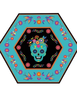 Disposable Tableware Sugar Plum Party Dinner Plate Day Of Dead (16-Piece)