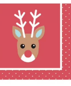 Disposable Tableware Sugar Plum Party Lunch Napkin Holly Jolly (32-Piece)