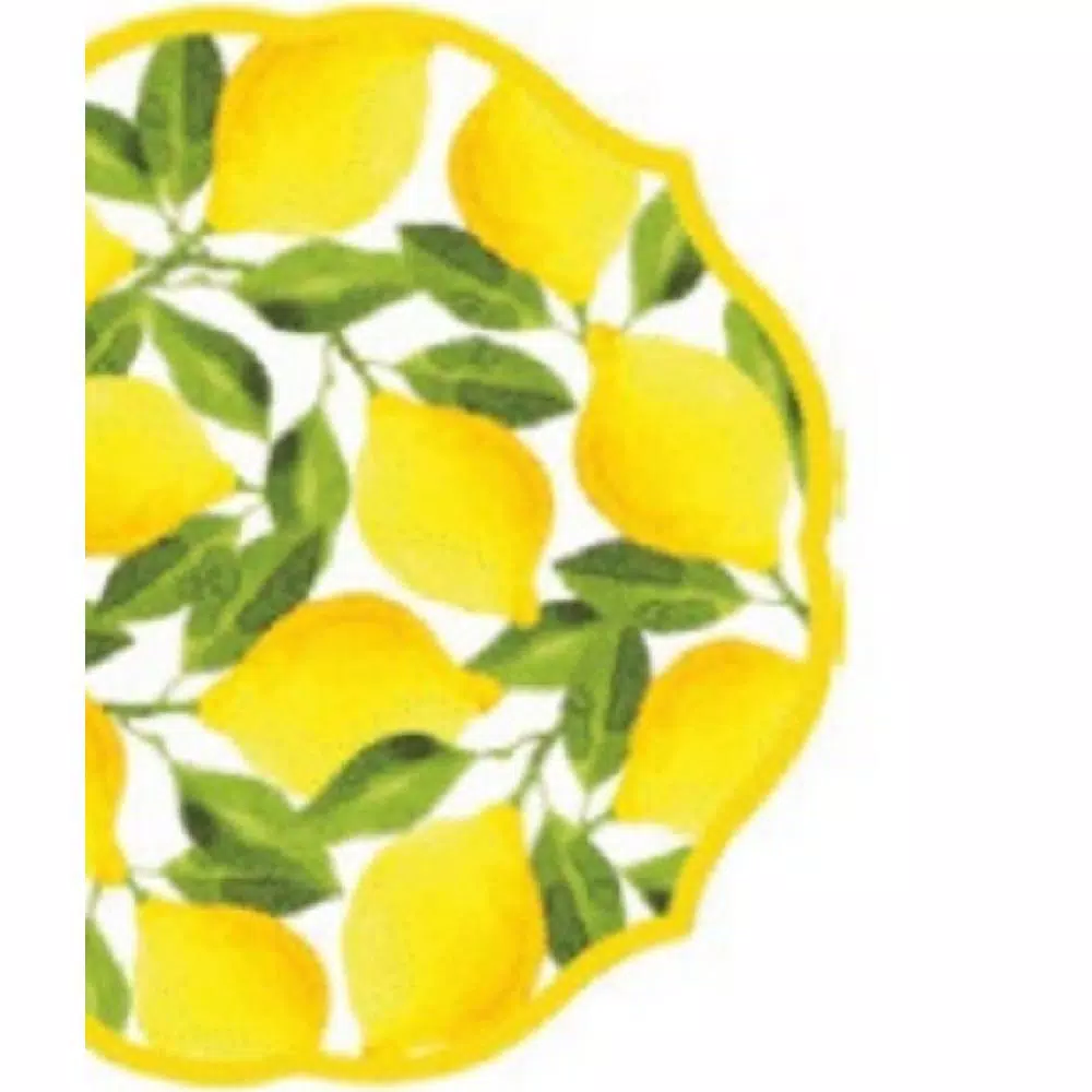 Disposable Tableware Sugar Plum Party Dinner Plate Lemons (16-Piece) - Image 2