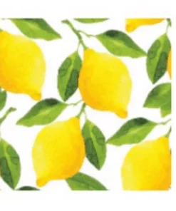 Disposable Tableware Sugar Plum Party Lunch Napkin Lemons (32-Piece)