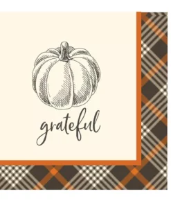 Disposable Tableware Sugar Plum Party Lunch Napkin Rustic Harvest (32-Piece)