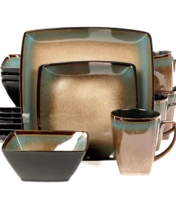 GIBSON Elite Tequesta 16-Piece Casual Tan Stoneware Dinnerware Set (Service For 4)