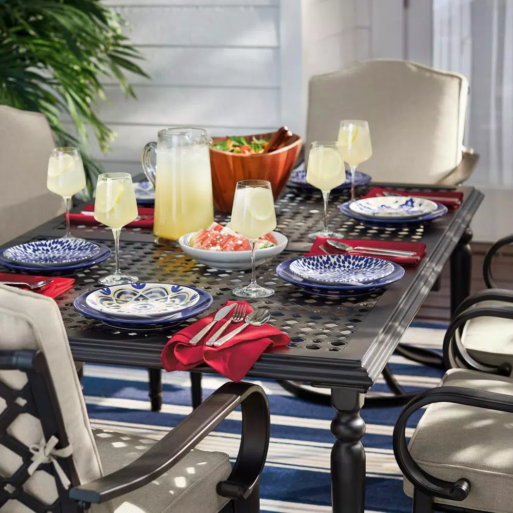 Dinnerware Home Decorators Collection Lisbon 4-Piece Twilight Blue And Mustard Yellow Salad Plate Set (Service For 4) - Image 7