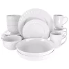 Elama 18-Piece Sienna White Porcelain Dinnerware Set (Service For 4)